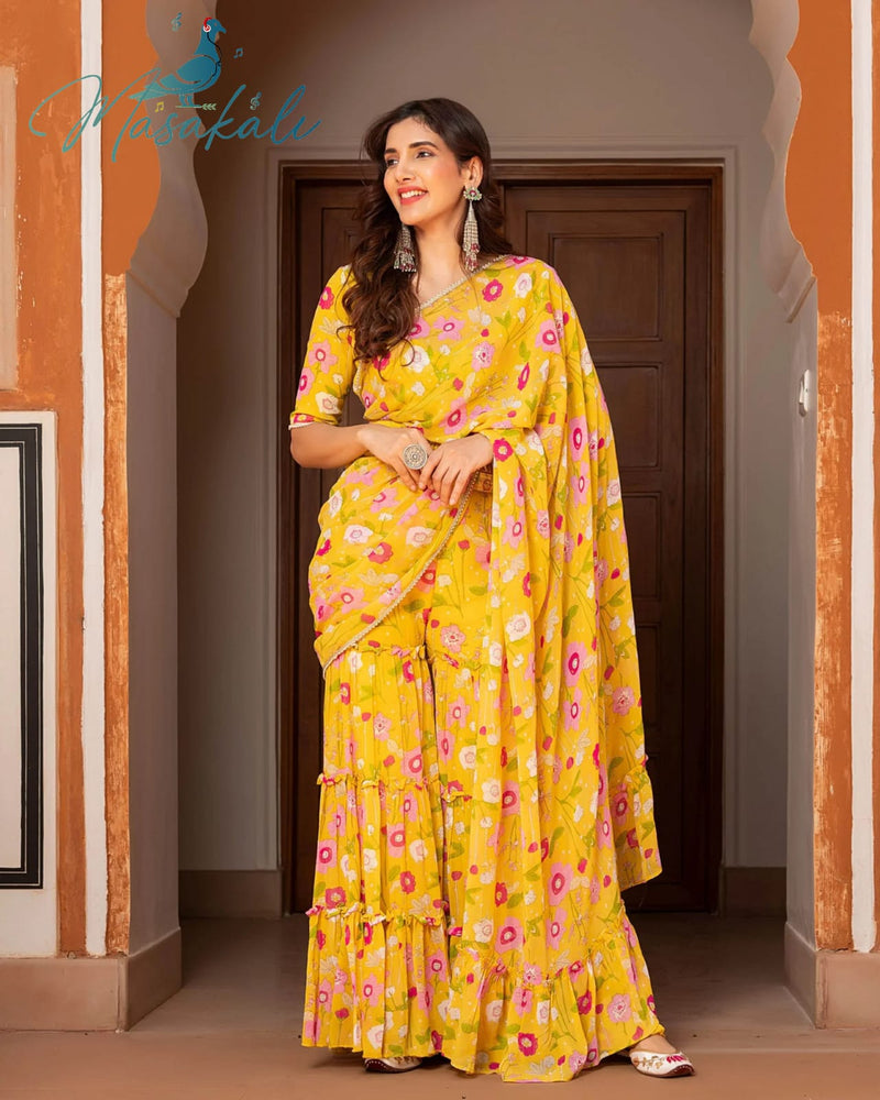 Mf Masakali Vol 2 Georgette Designer Gown With Bottom
