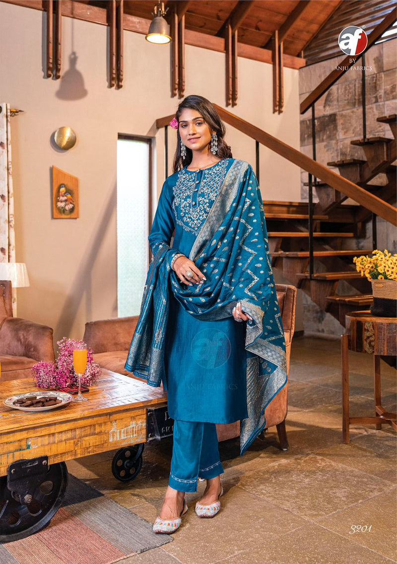Anju Fabrics Mayuri Vol 3 Viscose Embroidered Designer Readymade Suits