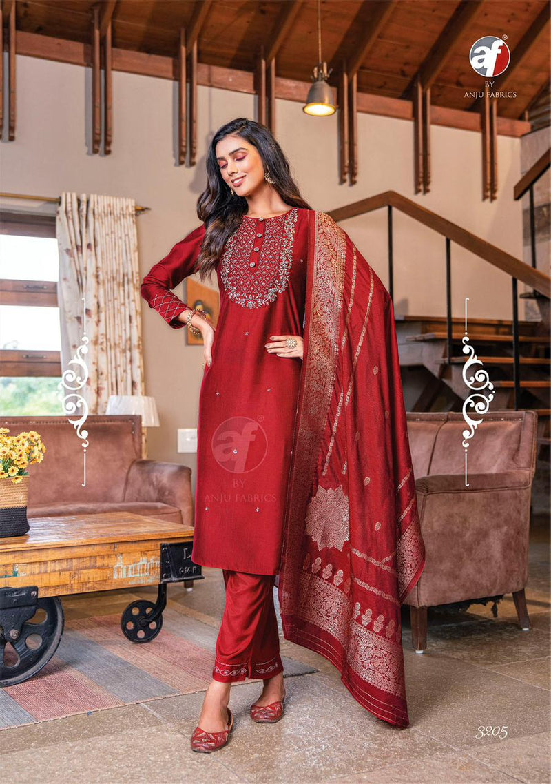 Anju Fabrics Mayuri Vol 3 Viscose Embroidered Designer Readymade Suits
