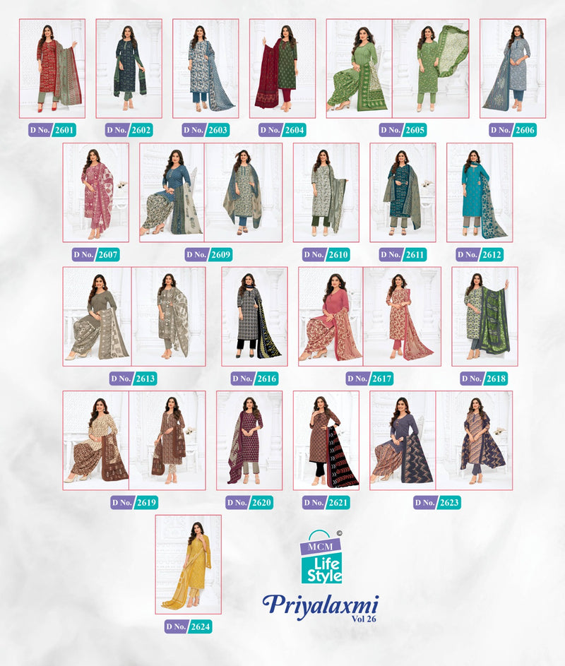 Mcm Lifestyle Priyalaxmi Vol 26 Cotton Printed Fully Stitched Suits