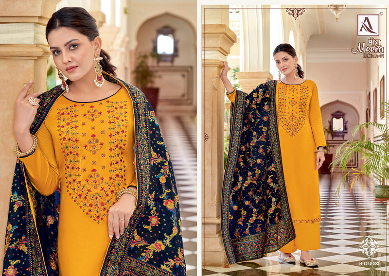 Alok Suits Meera Edition Vol 11 Jam Cotton With Fancy Embroidery & Swarovkski Work Salwar Suits