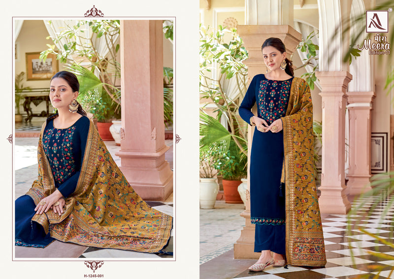 Alok Suits Meera Edition Vol 11 Jam Cotton With Fancy Embroidery & Swarovkski Work Salwar Suits