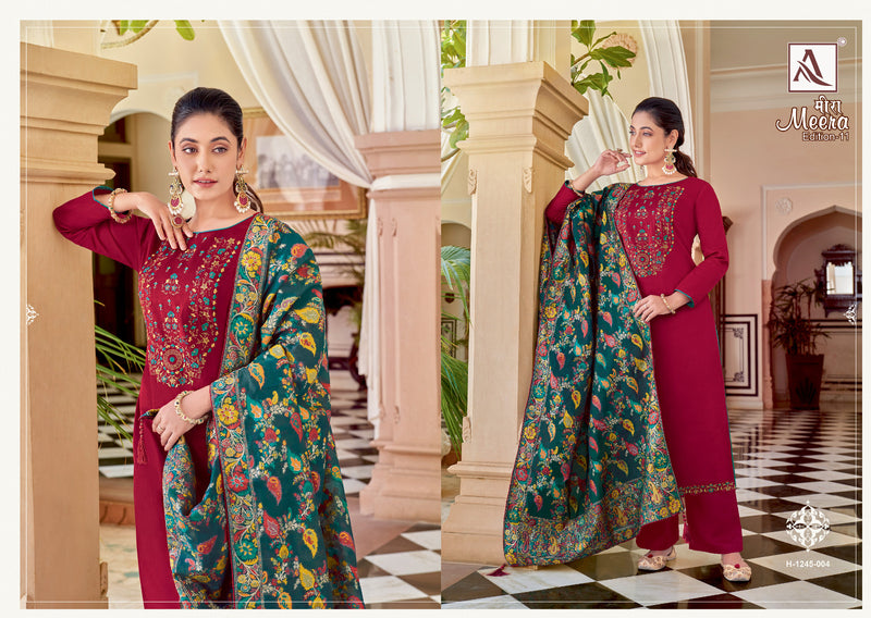 Alok Suits Meera Edition Vol 11 Jam Cotton With Fancy Embroidery & Swarovkski Work Salwar Suits