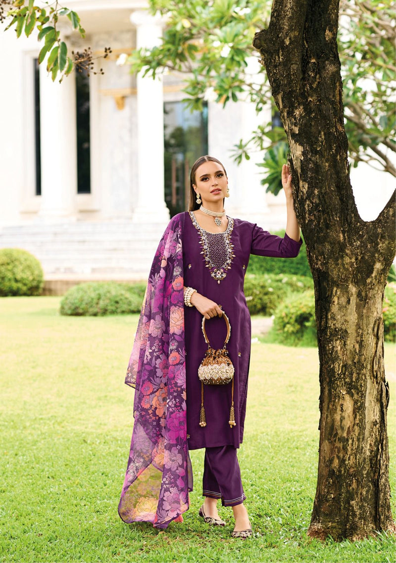 Kailee Fashion Mehboob Viscose With Mirror Work Designer Kurti With Pant