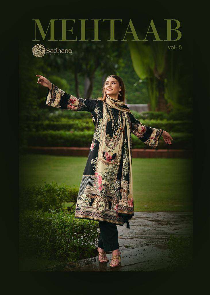Sadhana Fashion Mehtaab Vol 5 Pashmina Digital Printed Fancy Work Salwar Kameez