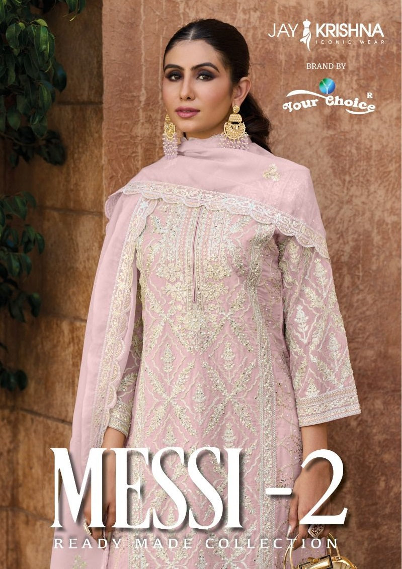 Your Choice Messi Vol 2 Organza Heavy Designer Ready Made Party Wear Suits