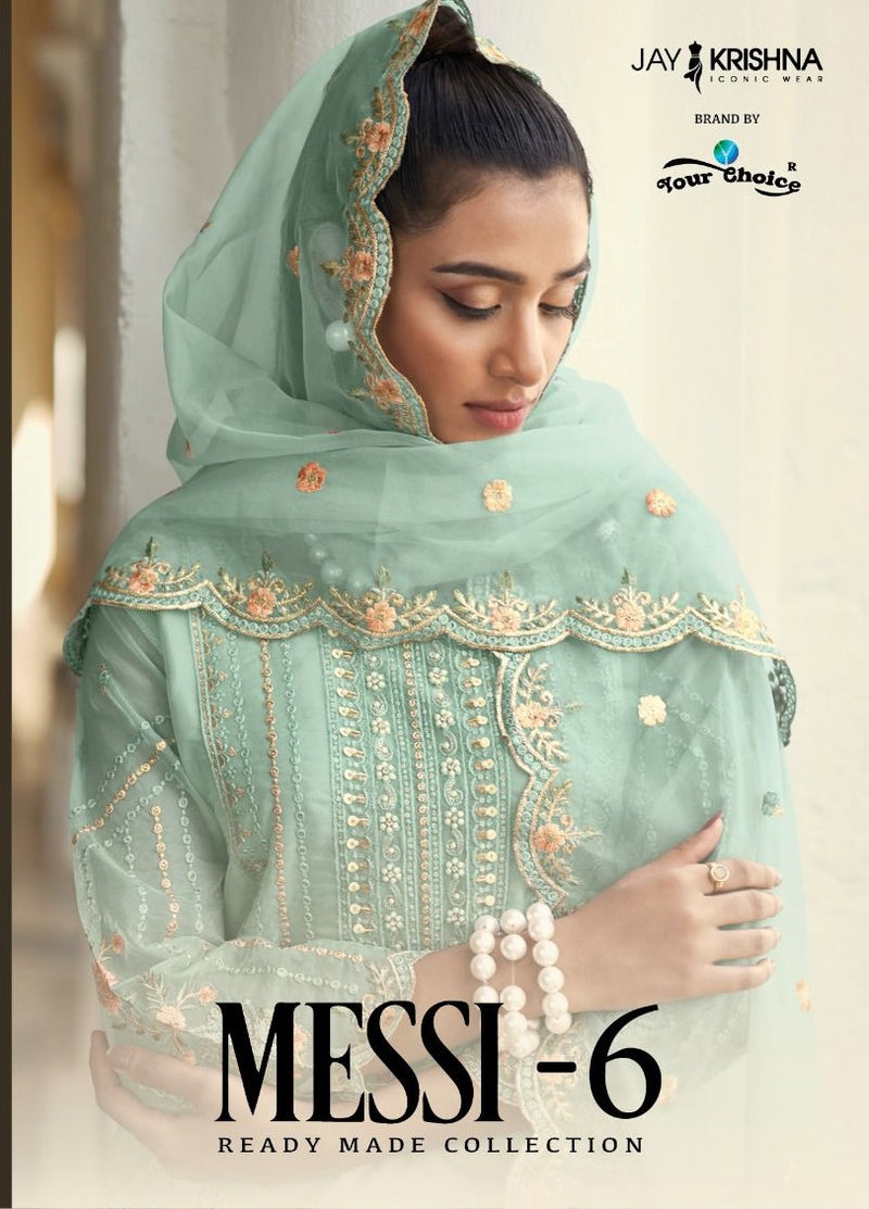 Your Choice Messi Vol 6 Organza Heavy Elegant Designer Ready Made Salwar Suits