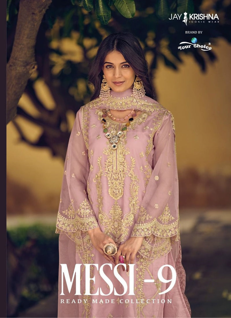 Your Choice Messi Vol 9 Organza With Heavy Embroidery Designer Ready Made Suits