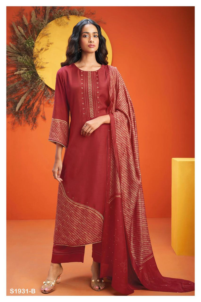 Ganga Mike 1931 Premium Silk Printed Embroidery Salwar Suits