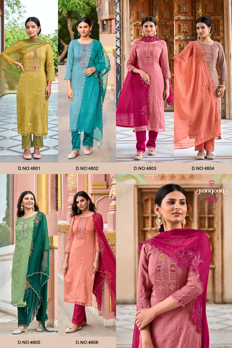 Rangoon Milky Viscose Fancy Embroidery Work and Aplic With Khatli Handwork Kurtis Collection