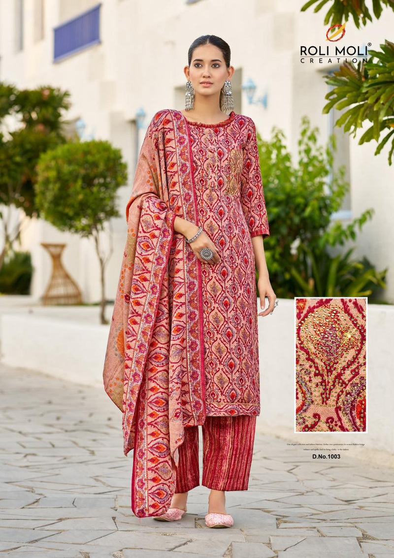 Roli Moli Creation Mirah Pashmina Swarovski Diamond Work Casual Salwar Suit