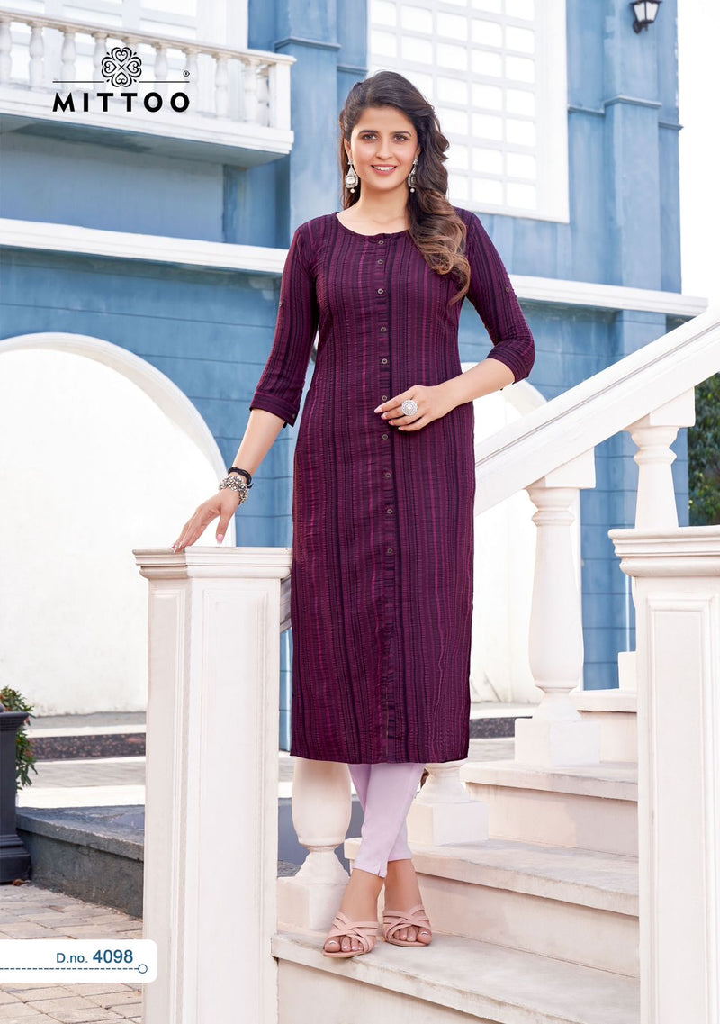 Mittoo Mohini Vol 13 Weaving Strips Fancy Daily Wear Designer Kurti