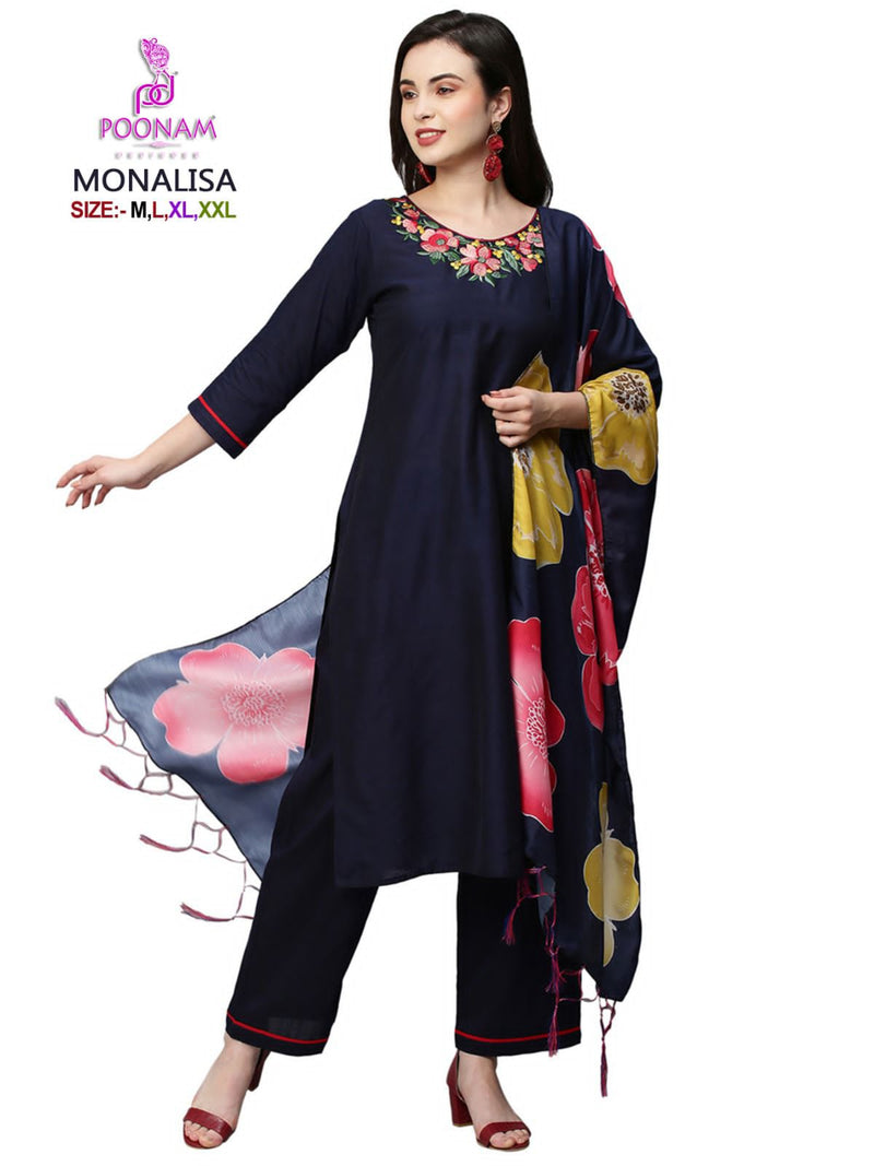 Poonam Designer Monalisa Cotton Fancy Designer Kurti Combo Set Collection