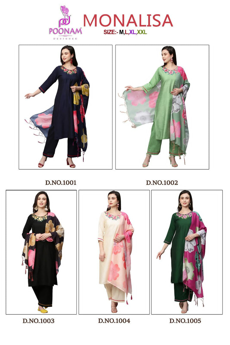 Poonam Designer Monalisa Cotton Fancy Designer Kurti Combo Set Collection