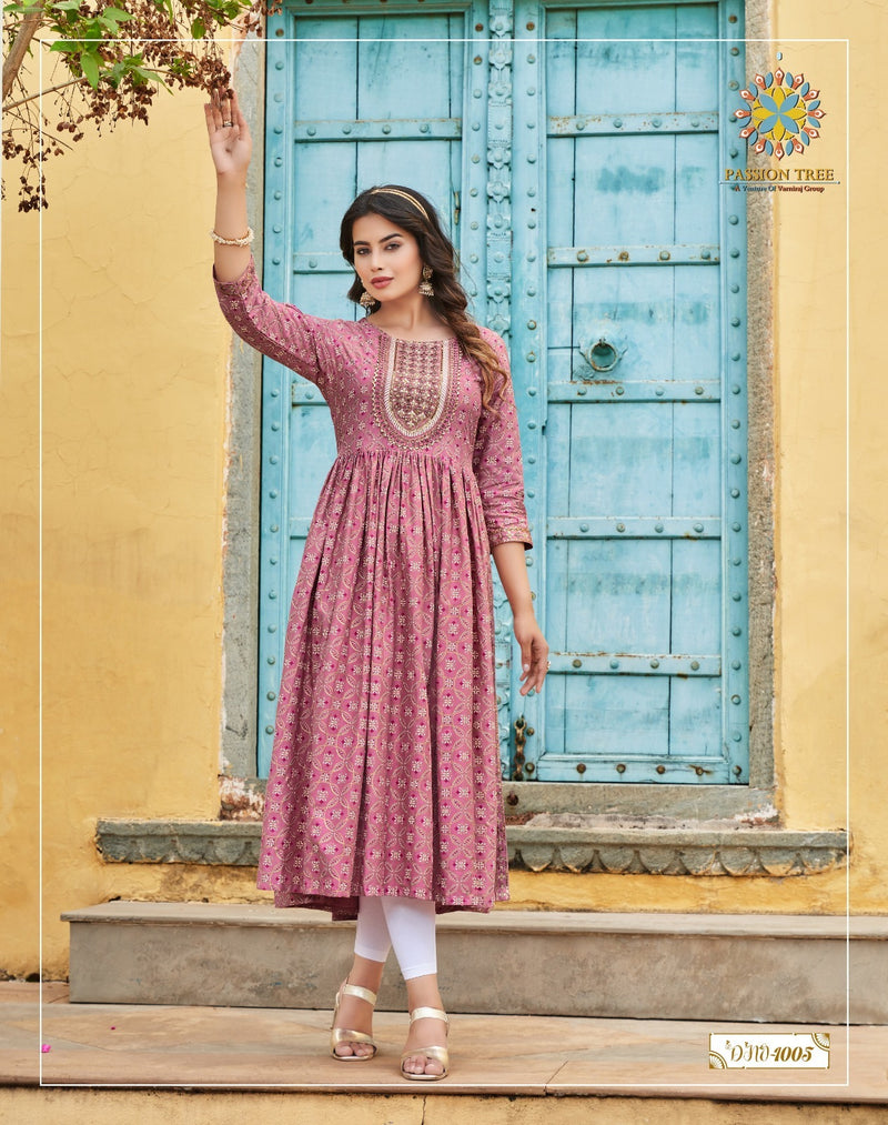 Passion Tree Monza Vol 1 Rayon Sequence Embroidery Designer Fancy Naira Style Kurtis