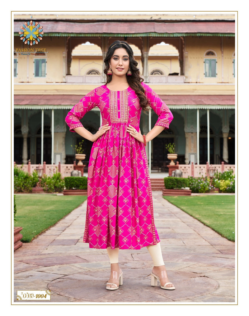 Passion Tree Monza Vol 1 Rayon Sequence Embroidery Designer Fancy Naira Style Kurtis