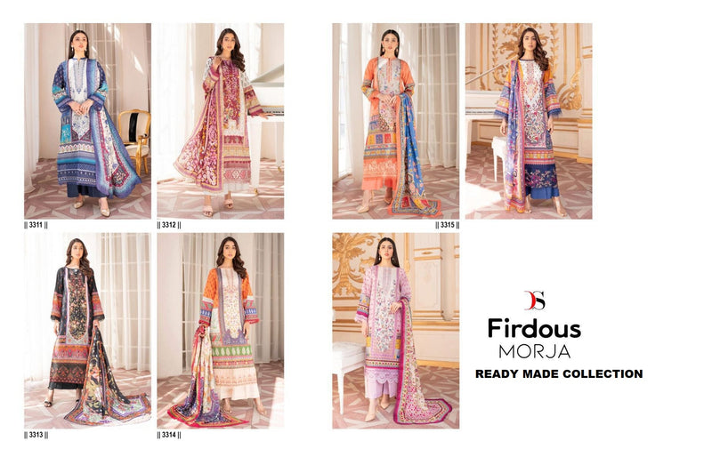 Deepsy Suits Firdous Morja Ready Made Lawn Collection Cotton Print With Embroidery Designer Suits