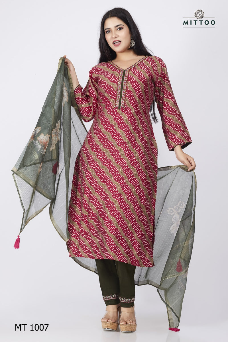 Mittoo Pick & Choose Collection Rayon Fancy Readymade Kurti Collection