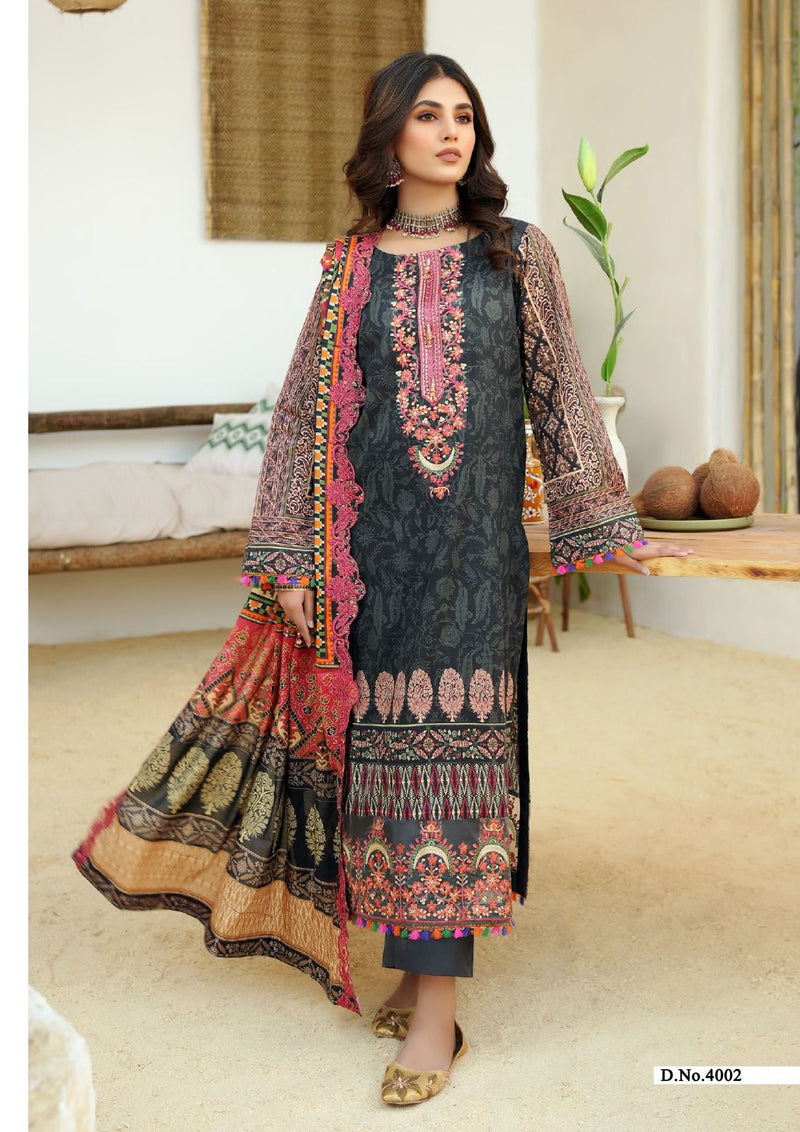 Al Karam Mushq Cotton Dupatta Vol 4 Cambric Cotton Print With Embroidery Suits
