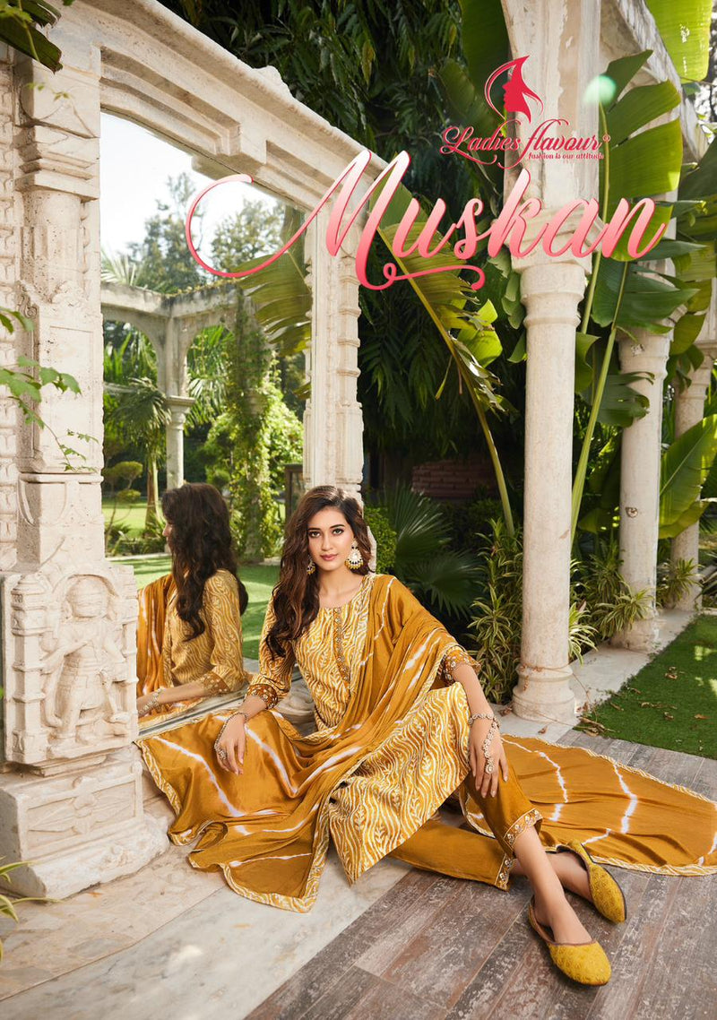 Ladies Flavour Muskan Modal With Embroidery Work Straight Kurtis