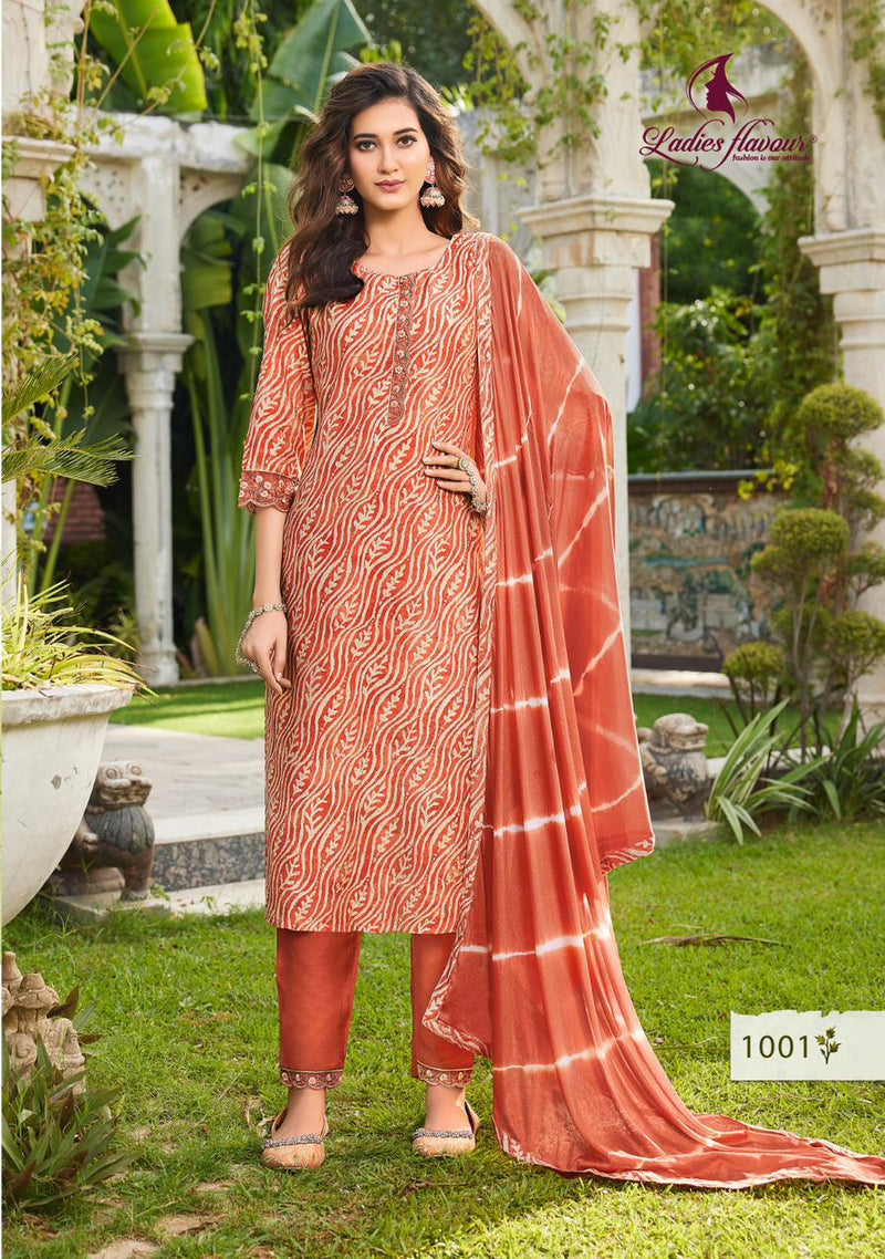 Ladies Flavour Muskan Modal With Embroidery Work Straight Kurtis