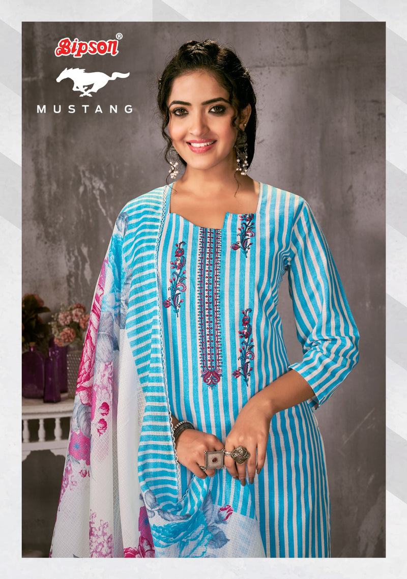 Bipson Fashion Mustang 2203 Linen Cotton Printed Suits