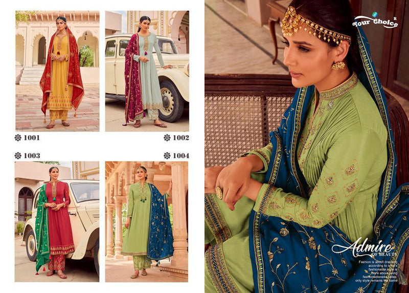 Your Choice Mutiyar Chinon Heavy Embroidery Design Suit Collection