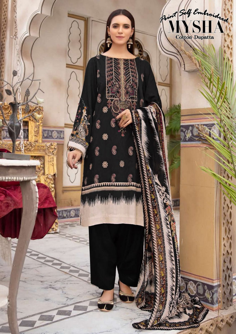 Gull Aahmed Mysha Vol 3 Lawn Cotton With Embroidery Work Suits