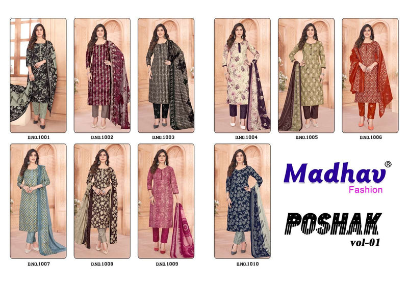 Madhav Fashion Poshak Vol 1 Cotton Printed Fancy Daily Wear Suit