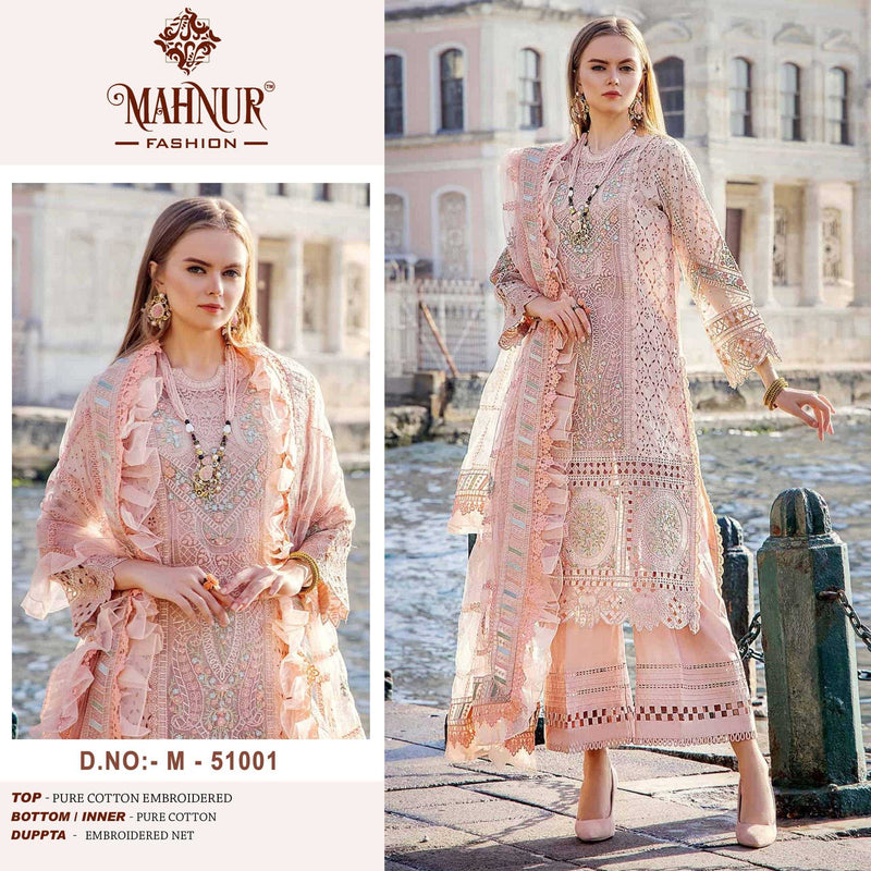 Mahnur Fashion Vol 51 Cambric Cotton With Chikankari Beautiful With Fancy Embroidery Work Salwar Kameez