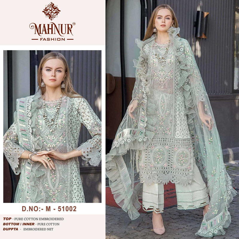 Mahnur Fashion Vol 51 Cambric Cotton With Chikankari Beautiful With Fancy Embroidery Work Salwar Kameez