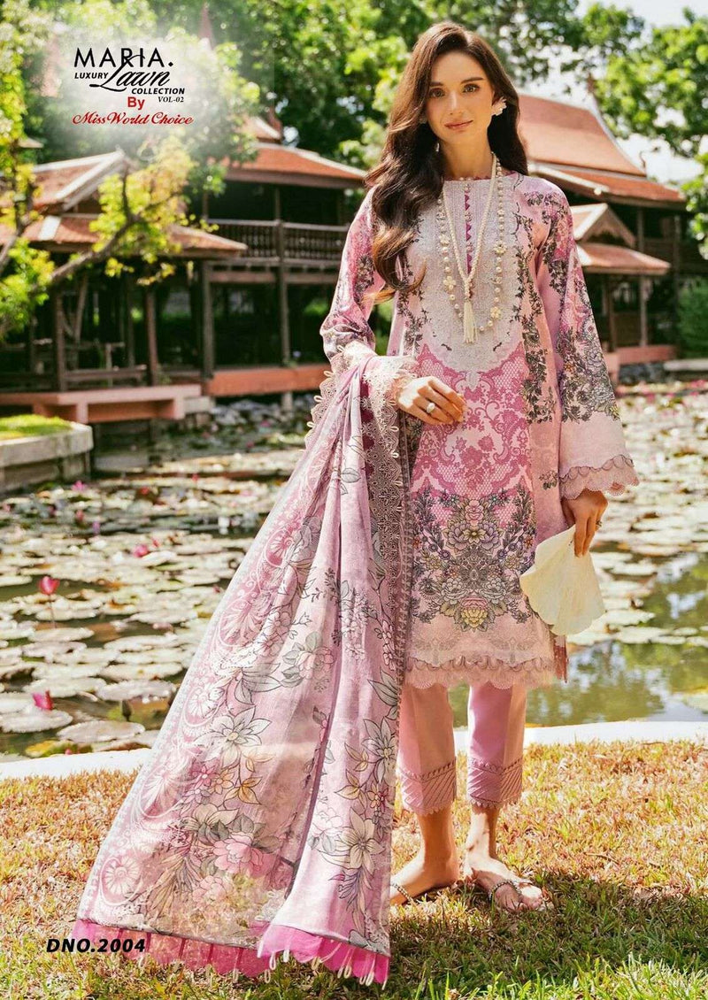 Miss World Maria B Vol 2 Lawn Cotton Printed Casual Wear Salwar Suit