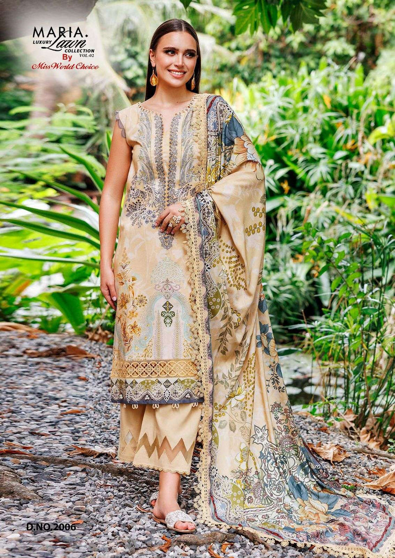 Miss World Maria B Vol 2 Lawn Cotton Printed Casual Wear Salwar Suit