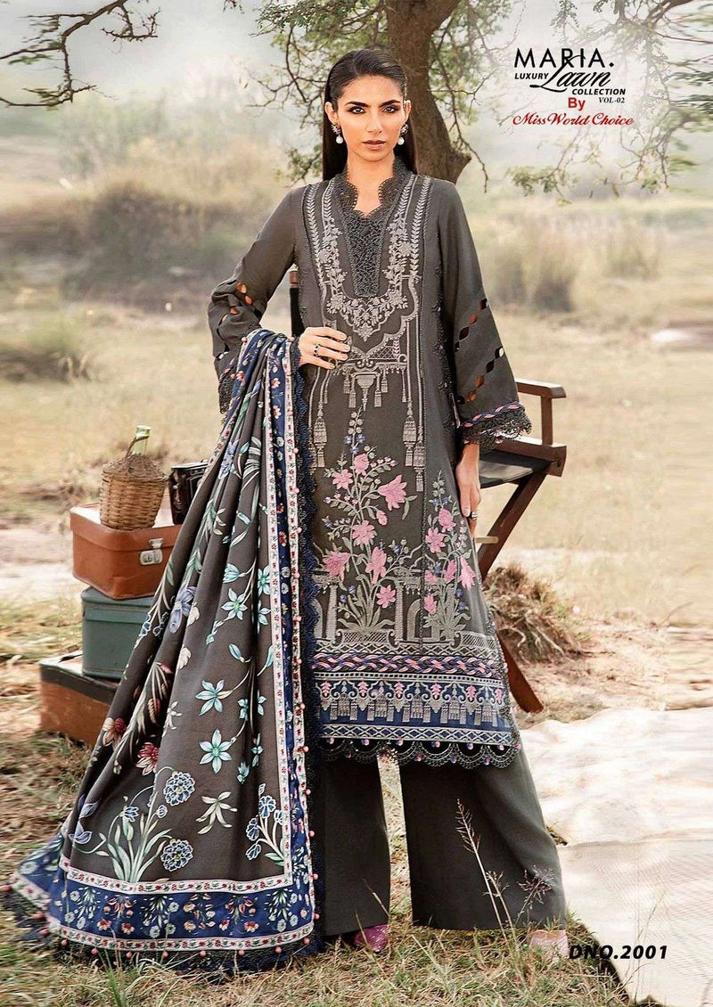 Miss World Maria B Vol 2 Lawn Cotton Printed Casual Wear Salwar Suit