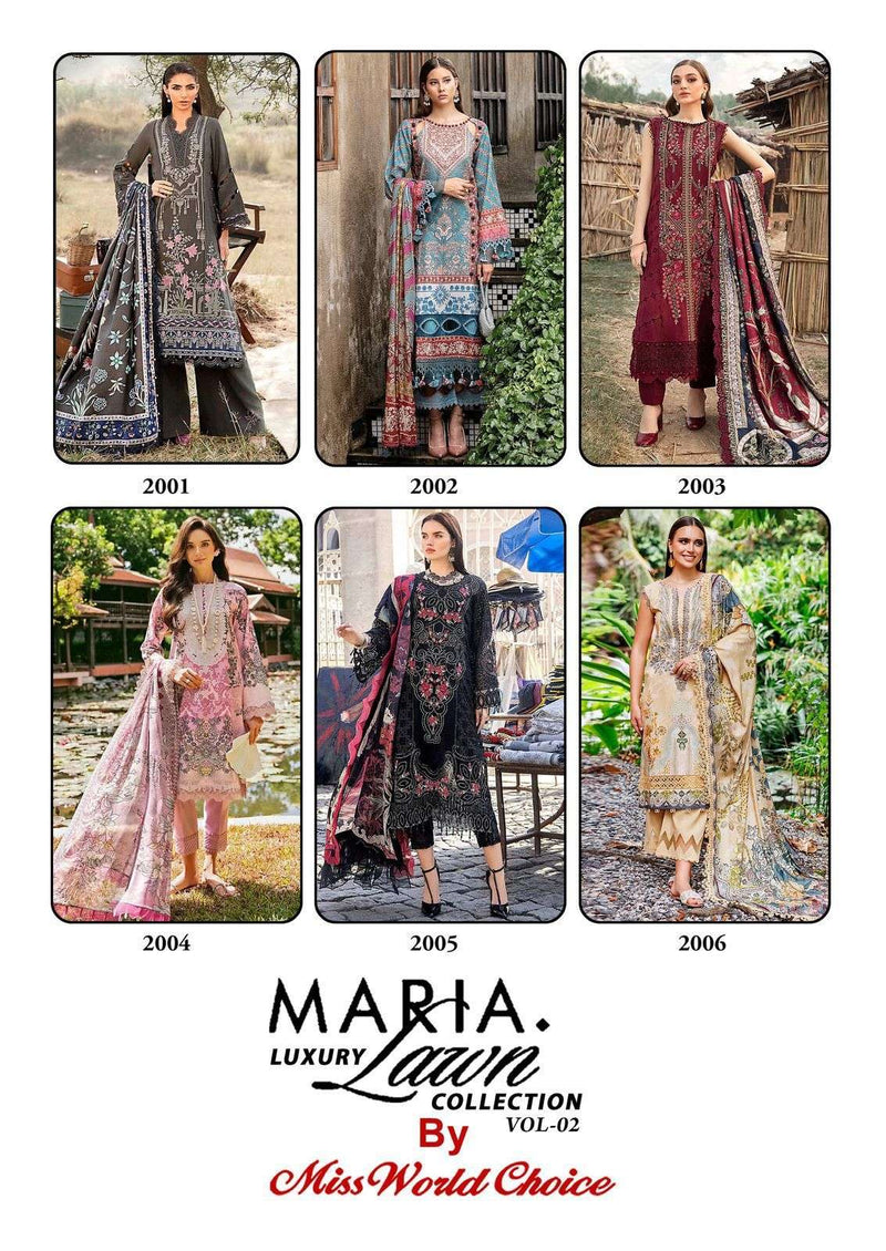 Miss World Maria B Vol 2 Lawn Cotton Printed Casual Wear Salwar Suit