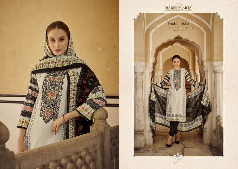 Mariyam Arts Black & White Cambric Cotton Digital Printed Salwar Suit