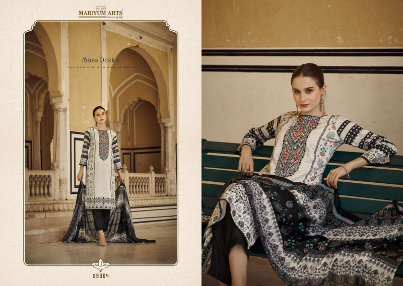 Mariyam Arts Black & White Cambric Cotton Digital Printed Salwar Suit