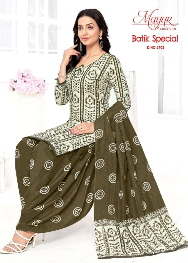 Mayur Creation Batik Special Vol 27 Cotton Patiyala Digital Fancy Dress Material Salwar Suit