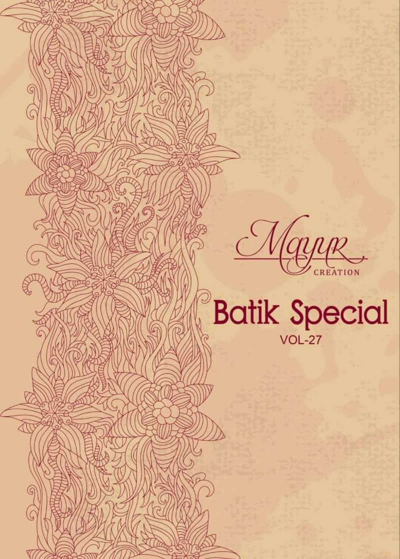 Mayur Creation Batik Special Vol 27 Cotton Patiyala Digital Fancy Dress Material Salwar Suit