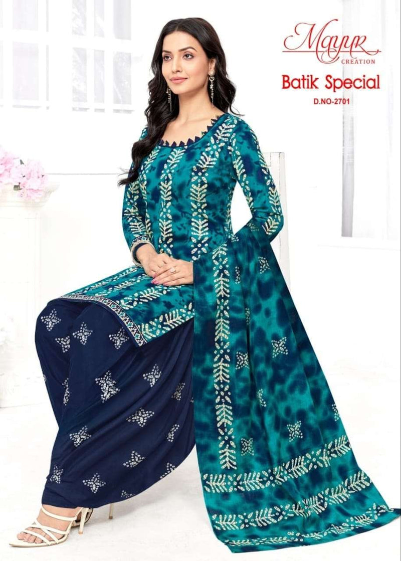 Mayur Creation Batik Special Vol 27 Cotton Patiyala Digital Fancy Dress Material Salwar Suit
