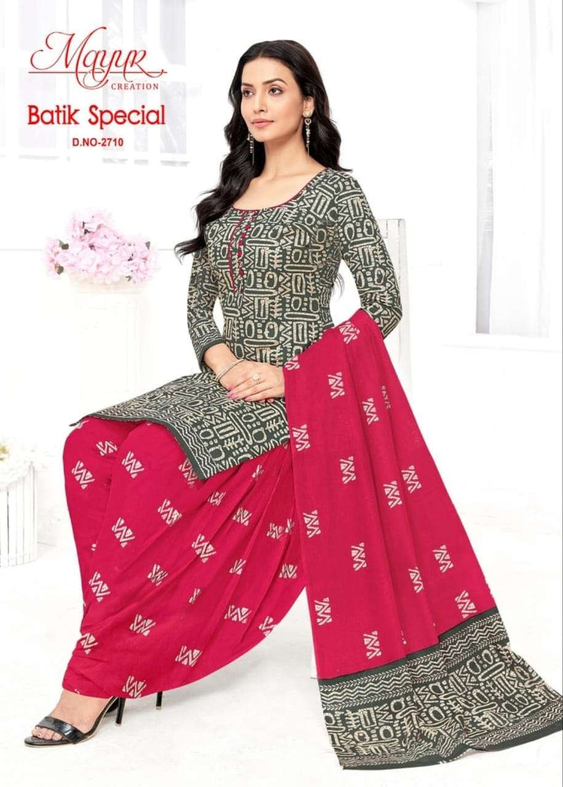 Mayur Creation Batik Special Vol 27 Cotton Patiyala Digital Fancy Dress Material Salwar Suit