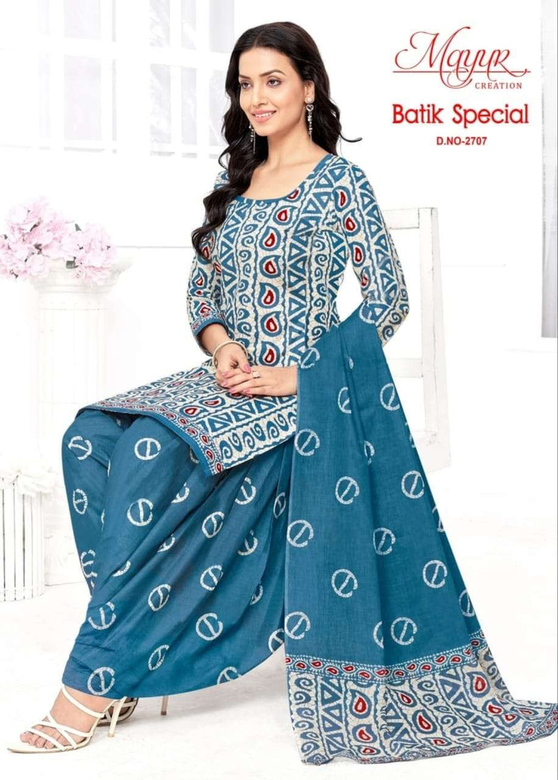 Mayur Creation Batik Special Vol 27 Cotton Patiyala Digital Fancy Dress Material Salwar Suit