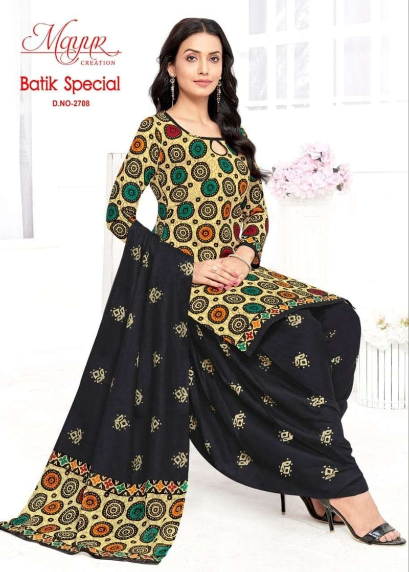 Mayur Creation Batik Special Vol 27 Cotton Patiyala Digital Fancy Dress Material Salwar Suit