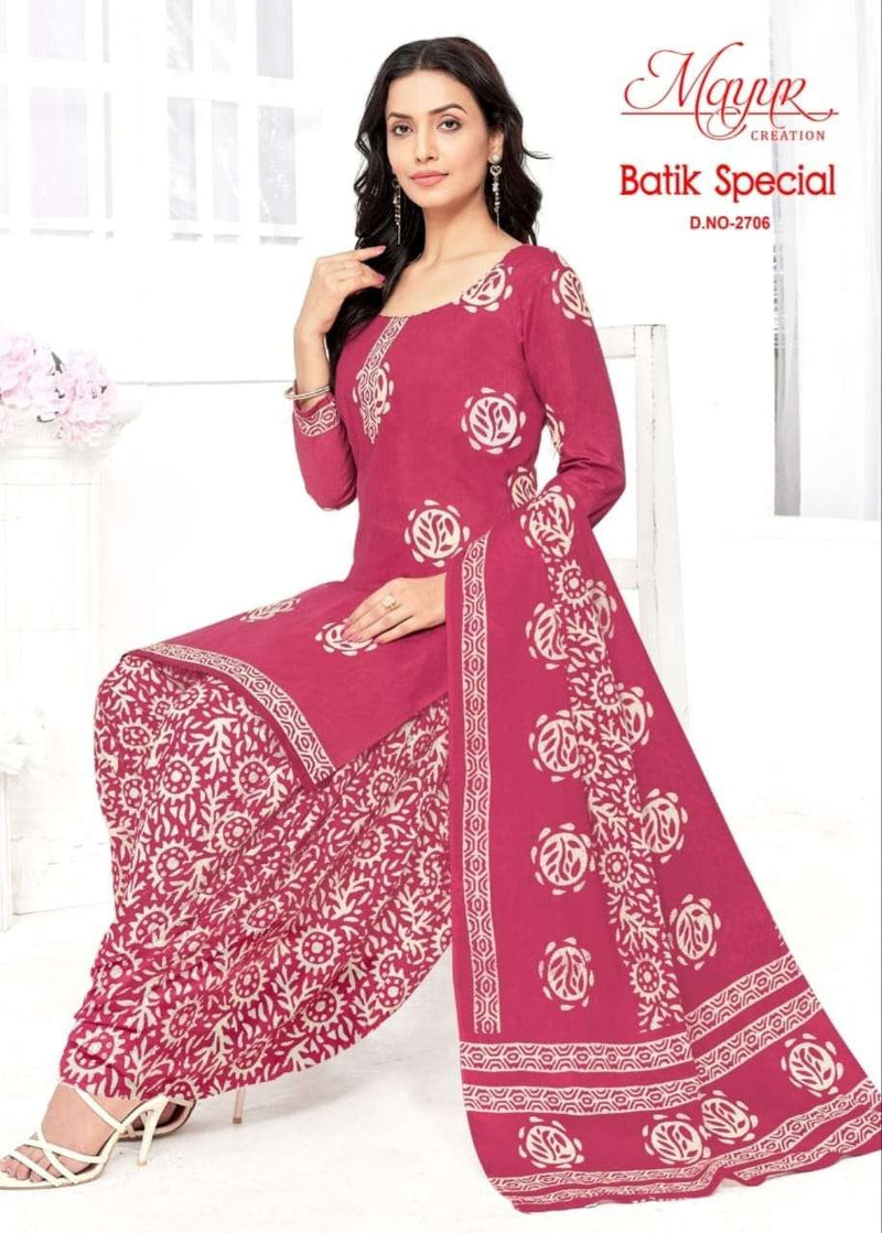 Mayur Creation Batik Special Vol 27 Cotton Patiyala Digital Fancy Dress Material Salwar Suit