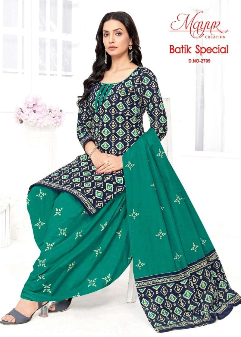 Mayur Creation Batik Special Vol 27 Cotton Patiyala Digital Fancy Dress Material Salwar Suit