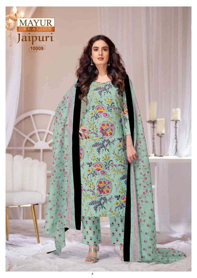 Mayur Creation Jaipuri Vol 10 Pure Cotton Printed Casual Wear Salwar Kameez