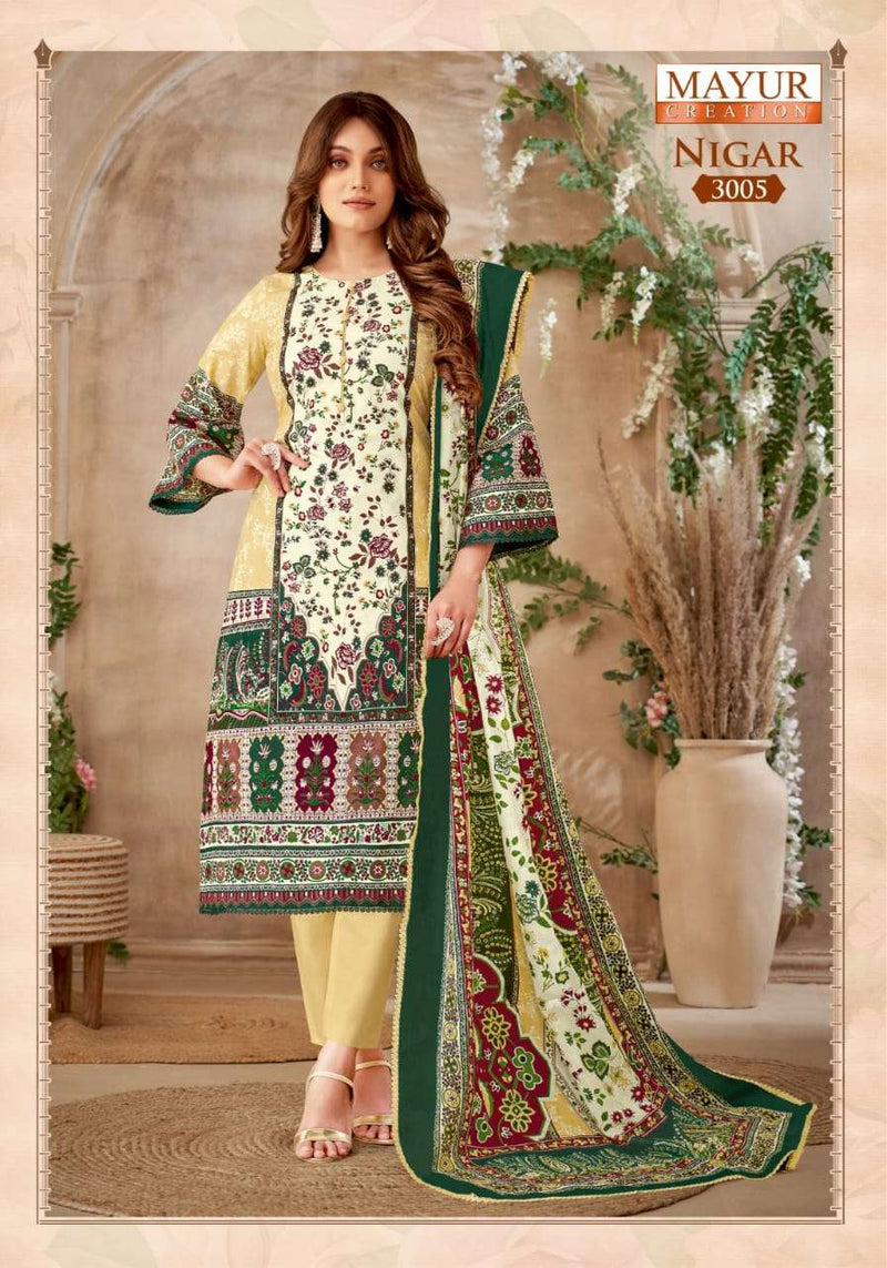 Mayur Creation Nigar Vol 3 Pure Cotton Printed Casual Wear Salwar Suit