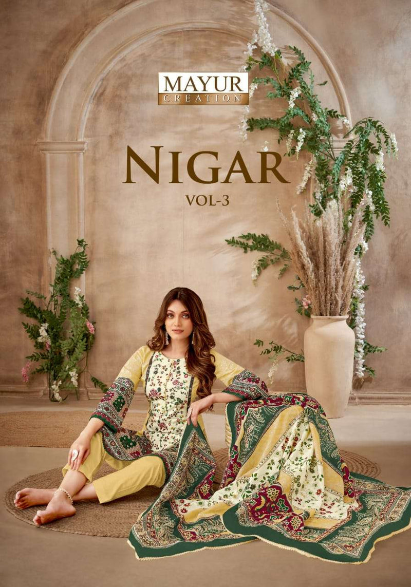 Mayur Creation Nigar Vol 3 Pure Cotton Printed Casual Wear Salwar Suit