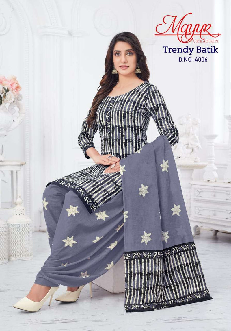 Mayur Creation Trendy Batik Vol 4 Digital Printed Embroidery Work Salwar Suit