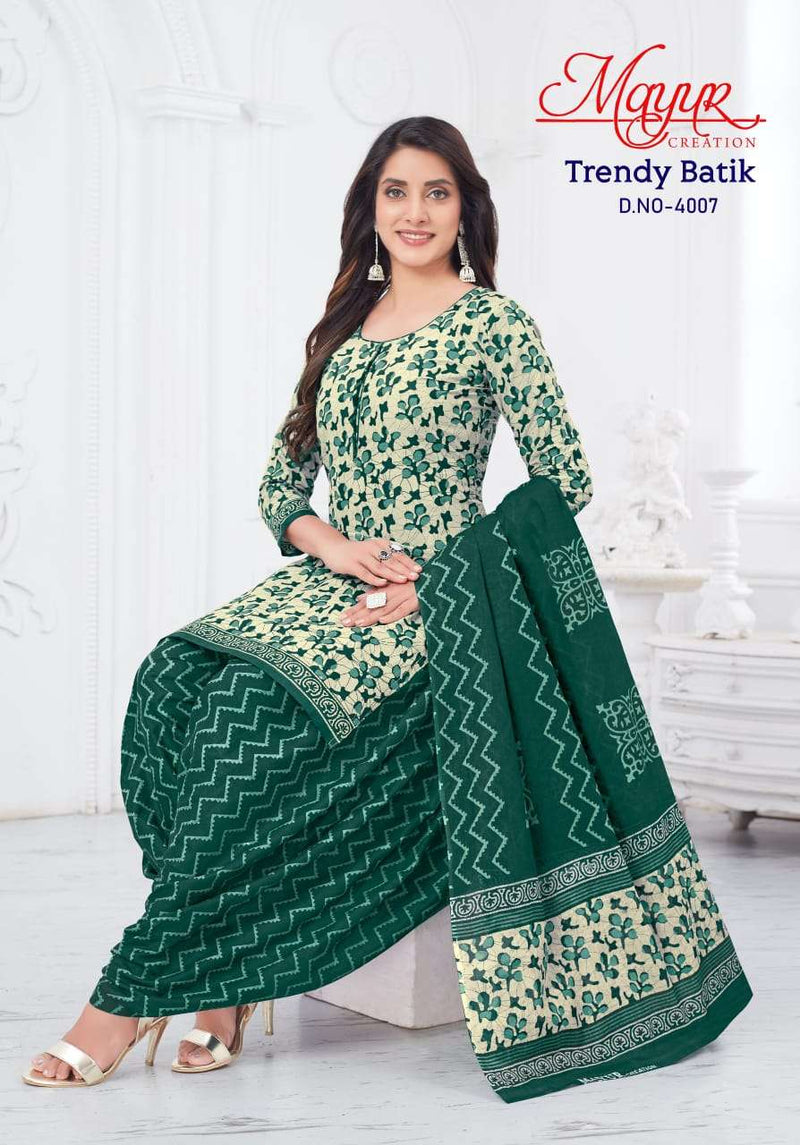 Mayur Creation Trendy Batik Vol 4 Digital Printed Embroidery Work Salwar Suit